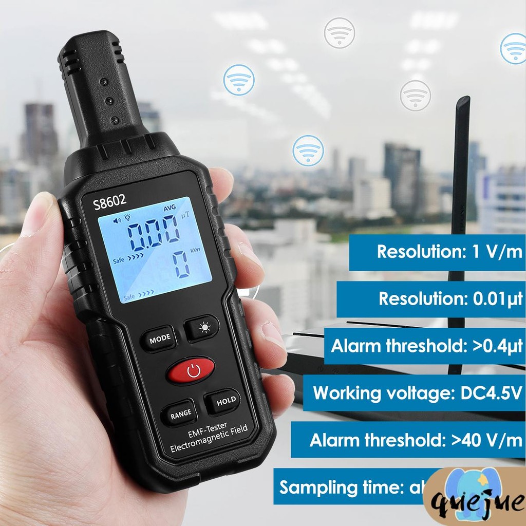 เครื่องตรวจจับรังสีแม่เหล็กไฟฟ้า Professional 3 in 1 มือถือ EMF Reader แบบพกพา EMF Meter SHOPQJC2579 - รูปที่ 4