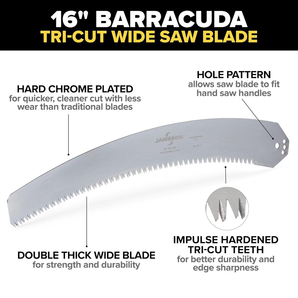 Jameson SB-16TE-W ใบเลื่อยกว้าง Tri-Cut 16 นิ้ว R9IF