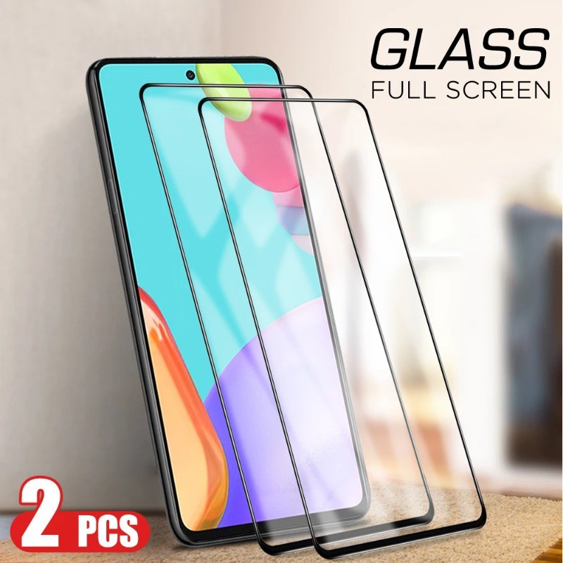 2PCS กระจกนิรภัยเต็มรูปแบบขอบสีดําฟิล์มสําหรับ Huawei nova Y91 Y90 Y73 Y72S Y72 Y71 Y70 Plus HD Clea