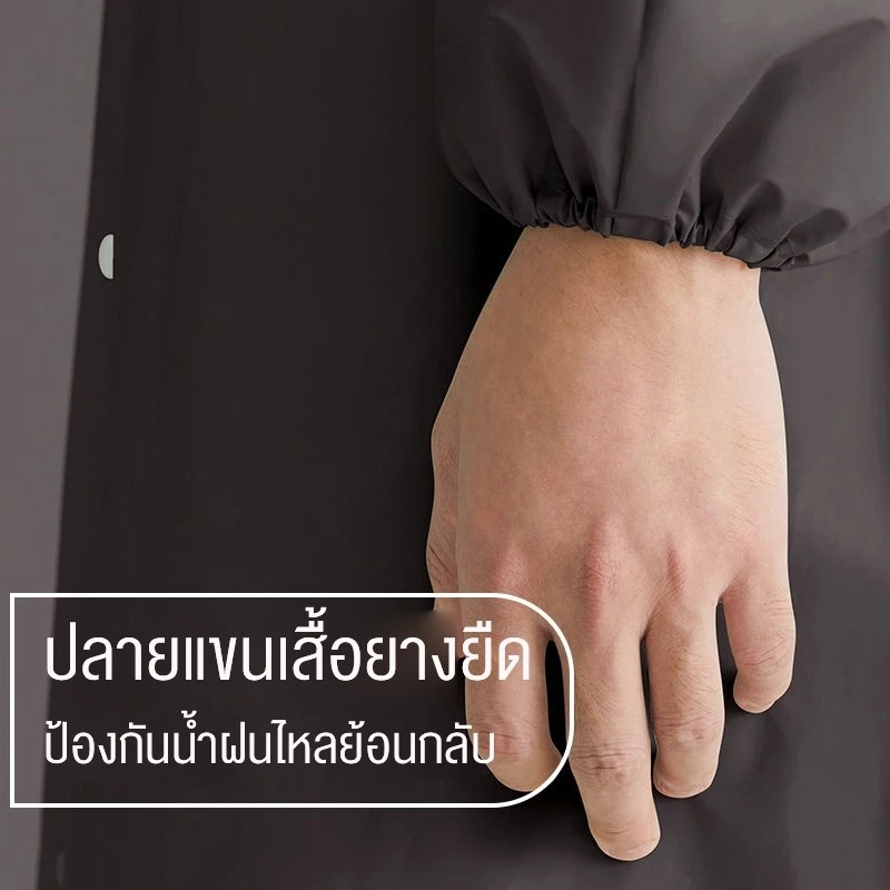 JIESUQI ชุดกันฝน EVA ผู้ใหญ่ หนา ใสมองเห็นได้ กันน้ำ thumbnail 9