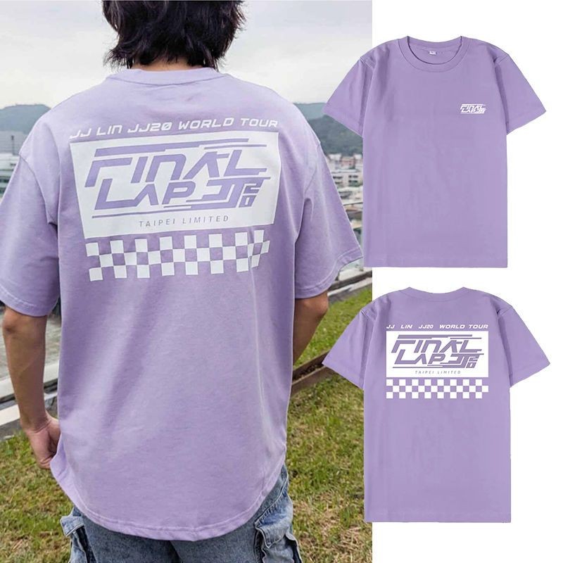 เสื้อยืดJJ20 สีม่วงอ่อน ลายBack Racing รุ่นLimited Edition จากLin Junjie Taipei สำหรับแฟนเพลงyz10.1