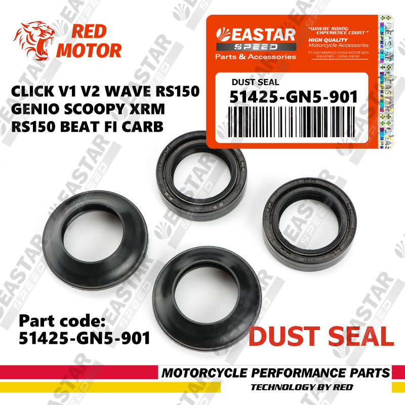 GN5 ซีลน้ํามันส้อม (Shock) สําหรับ Click V1 V2 Wave RS150 Genio Scoopy XRM RS150 Beat Fi Carb