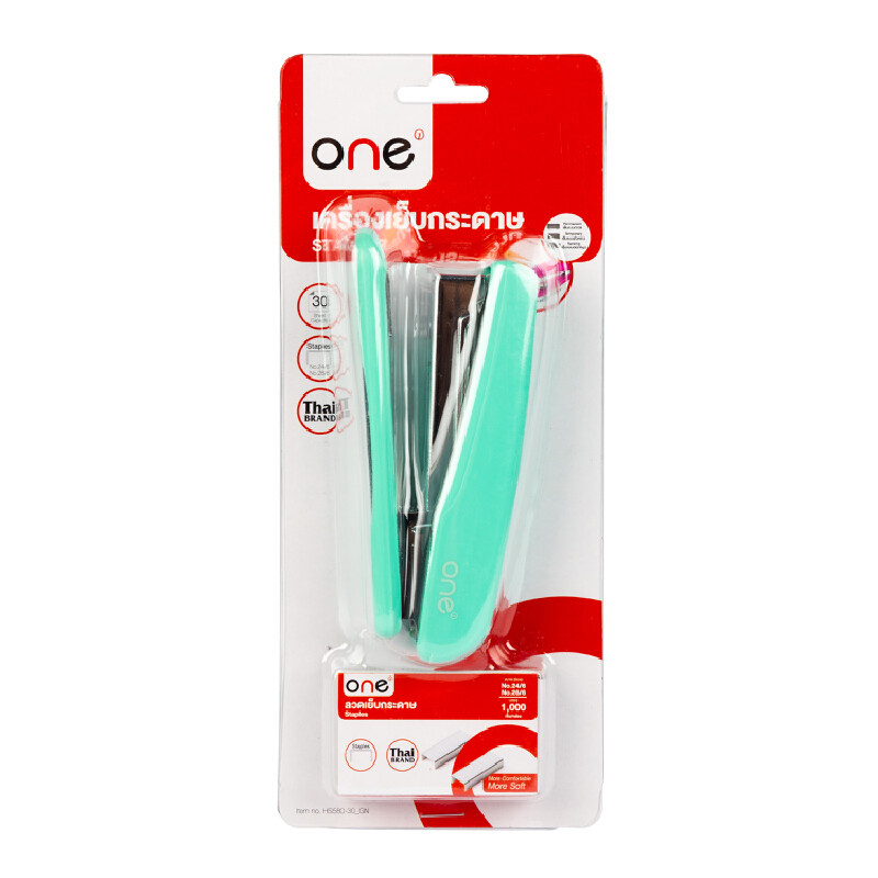 เครื่องเย็บกระดาษ ONE HS580-30 สีเขียวอ่อน