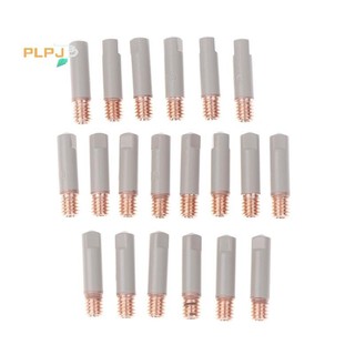PLPJ 2 ชิ้น/เซ็ต 15AK เชื่อมเคล็ดลับใหม่เคลือบป้องกัน 25 มม.M6 แก๊สหัวฉีดเคล็ดลับ 0.8 มม.-1 มม. MIG เชื่อมคบเพลิงเชื่อมเครื่องมืออะไหล่ใหม่