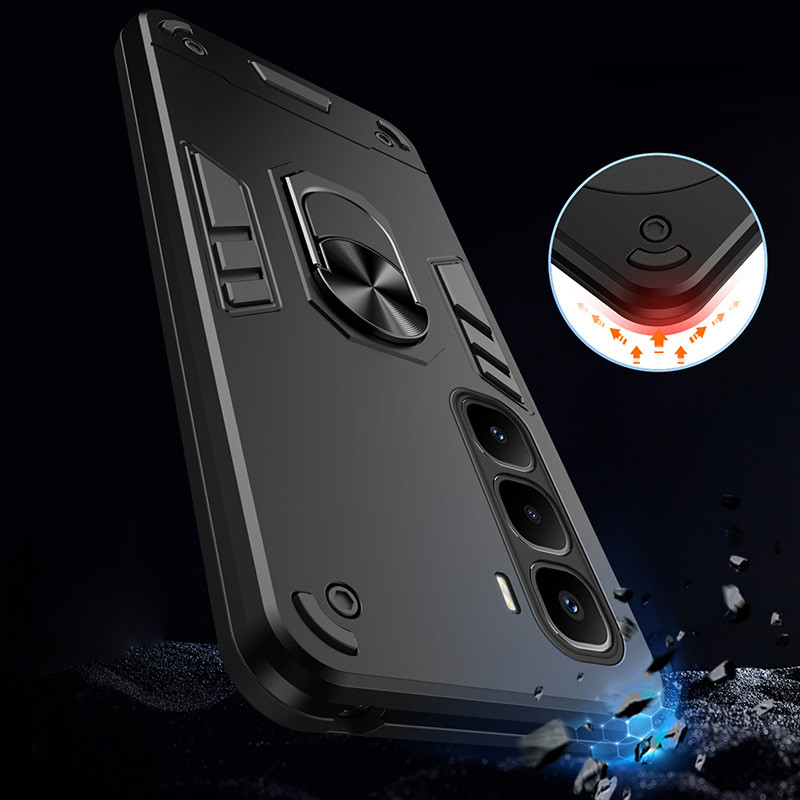 สําหรับ Infinix Hot 60 Pro+ X6886 Hybrid เกราะกันกระแทกกรณีแหวนผู้ถือขาตั้ง