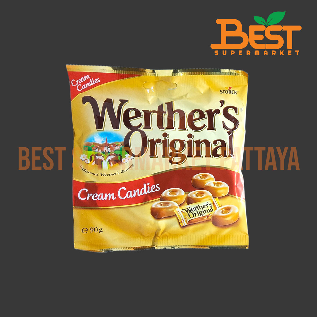 เวอร์เธอร์ ลูกอมรสครีมเนย 90 กรัม.Werther's Original Cream Candies 90g.