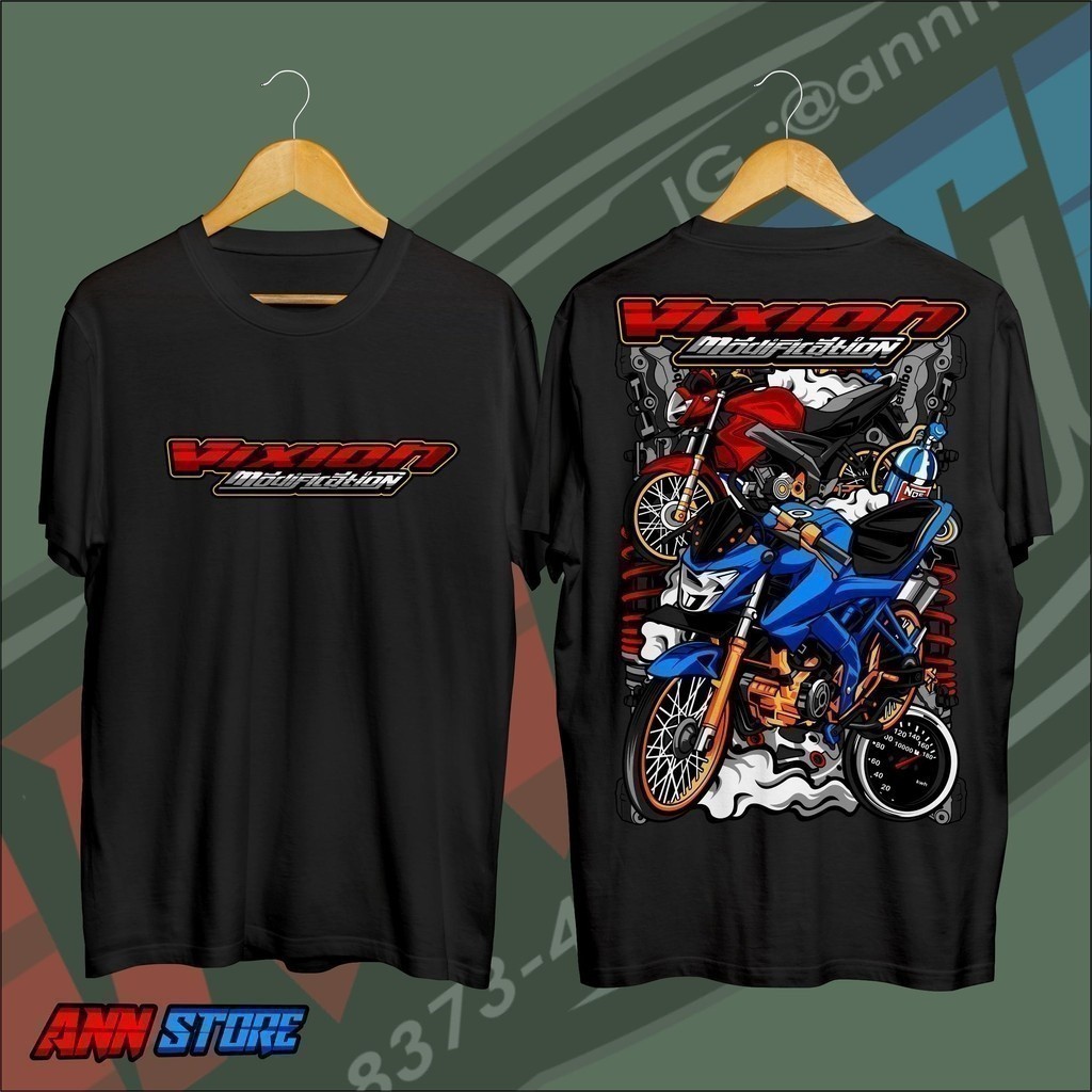 Honda แฟชั่น 2025 V ixion/vijar/pesona Vijar/yamaha V-ixion เสื้อยืด Modified Mens Tops เสื้อยืด