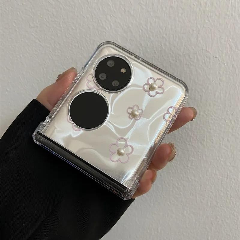 เหมาะสําหรับ Samsung Galaxy Z Flip7 สายโปร่งใสดอกไม้สร้อยข้อมือเคสโทรศัพท์ Lanyard เปลือกพับสําหรับ Zflip 7 FE 6 5 4 3 5G N3Flip MixFlip PC ฝาครอบป้องกันแบบแข็ง - รูปที่ 5