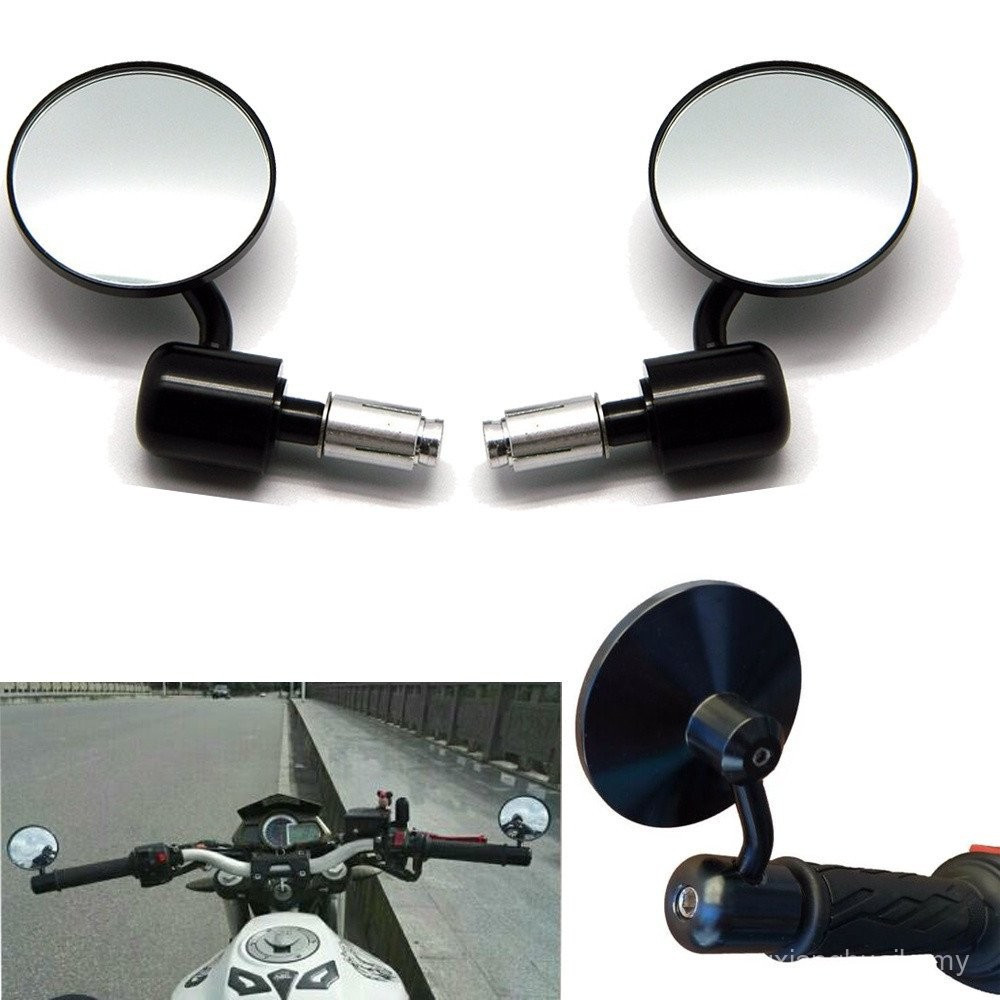 Universal CNC รถจักรยานยนต์ Handle Bar End รอบด้านหลังกระจกมองข้าง 7/8 "สําหรับ Honda Yamaha Cafe Ra