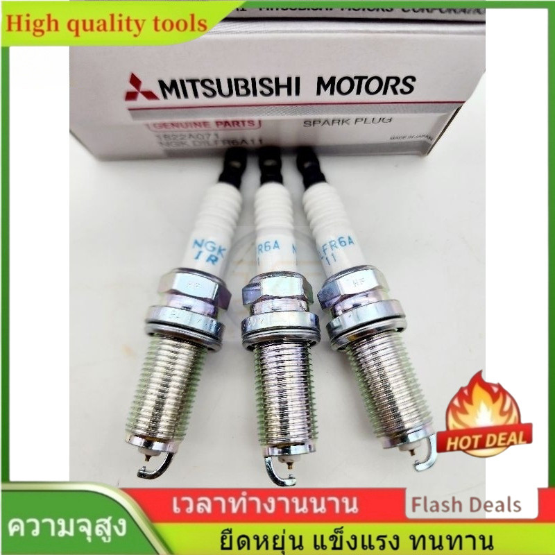 🌟หัวเทียน มิตซู มิราจMIRAGE ATTRAGEแอสทราจ X-PANDERชุดมี3หัว แท้ 1822A071 ราคา/ชุด3หัว 1822A071/NGK 