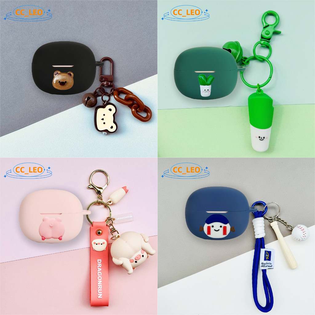 for EDIFIER X5 PRO Gen 2 Case Silicone Soft Case Suitable for EDIFIER X5 Pro(2025) Protective Sleeve Cartoon Panda Duck Keychain Cute Pendant