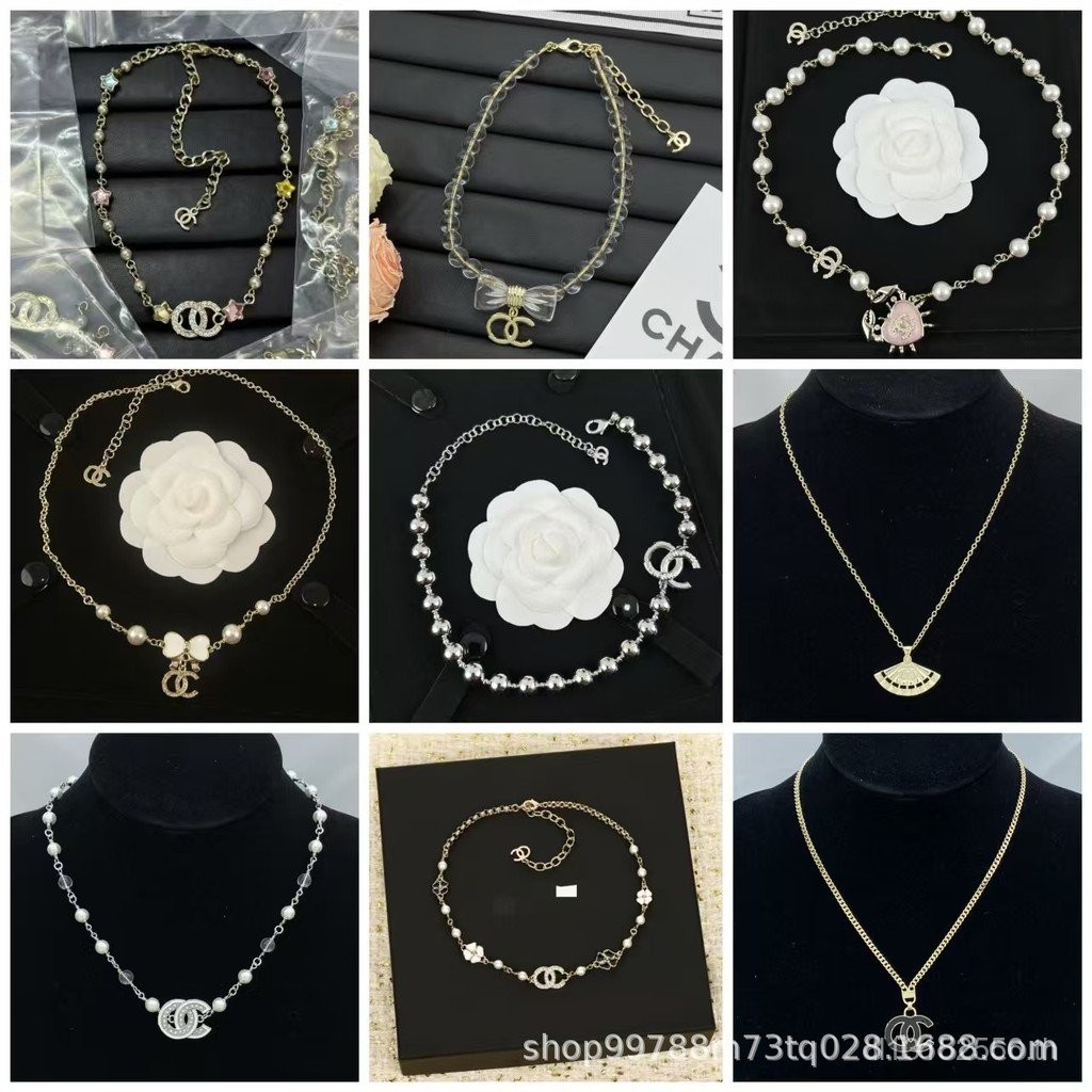 หอม Granny Double c ที่ไม่ซ้ํากัน Clavicle Chain สร้อยคอใหม่หอม ins Bow กระโปรงขนาดเล็ก Little Red B