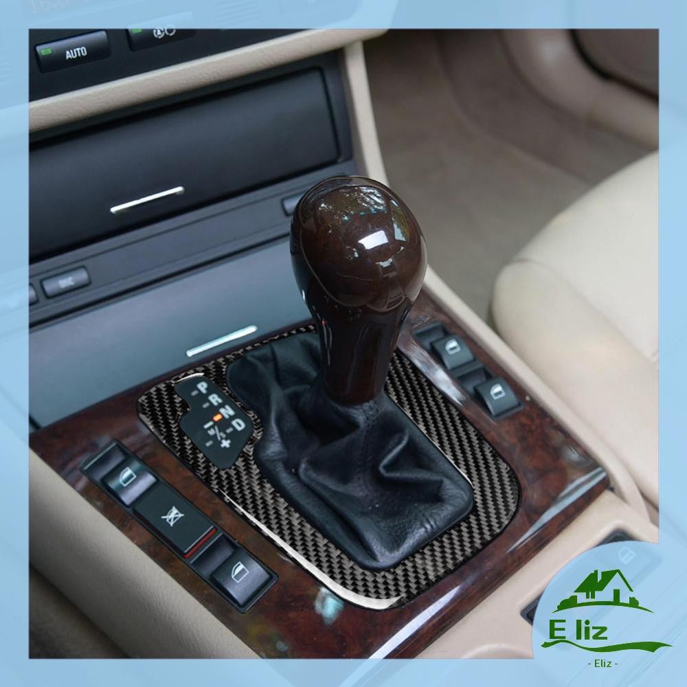 [Elizabeth1.th] คาร์บอนไฟเบอร์รถเกียร์ภายในกล่องแผงฝาครอบ Trim เกียร์รถการปรับเปลี่ยนแผงสําหรับ BMW 