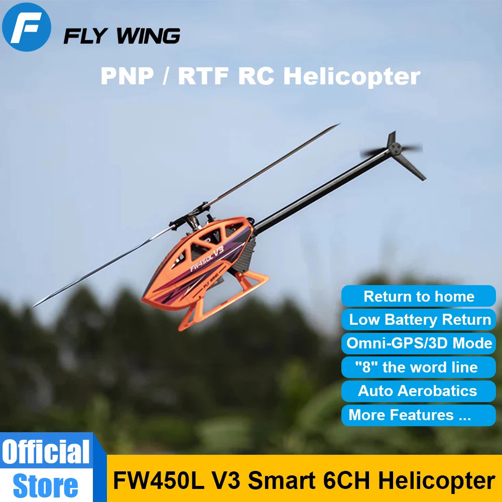 [NEW] Flywing Fw450l V3 Rc เฮลิคอปเตอร์ Fw450 6ch รีโมทคอนโทรลเฮลิคอปเตอร์ Rtf Gps กลับอัตโนมัติ H1 