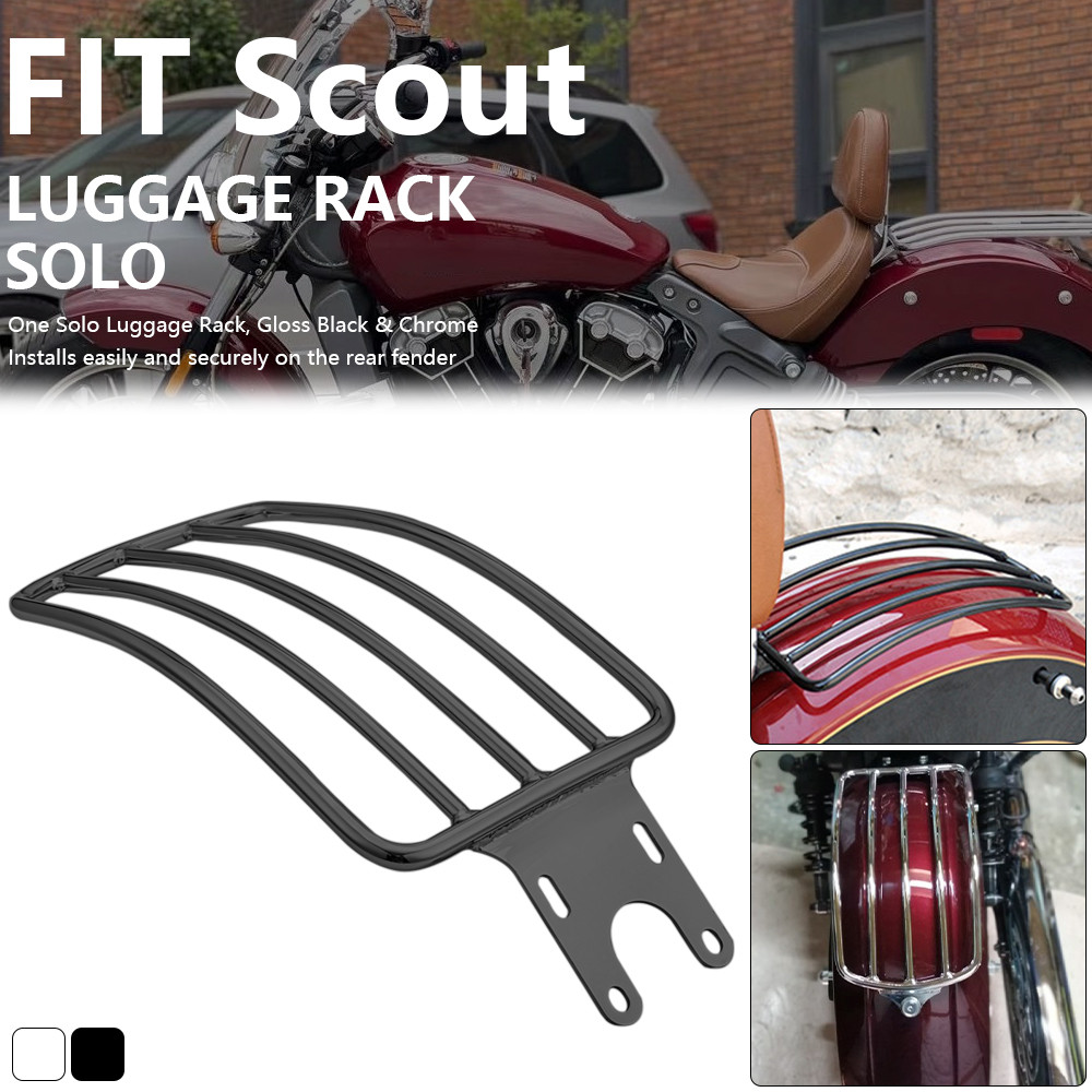 Solo กระเป๋าเดินทางอเนกประสงค์ Cargo Carrier Baggage ผู้ถือสีดํา Chrome Fit สําหรับลูกเสืออินเดีย Si