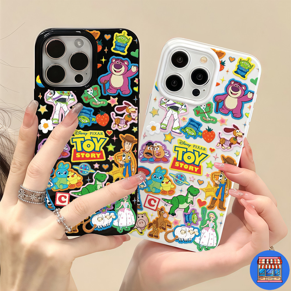 เคสโทรศัพท์มือถือเยลลี่ ของเล่นการ์ตูนสีสัน โชคดี รักรูปร่างหัวใจ For IPhone16 15 14 13 11 6 7 8plus Pro Promax GDTPU182