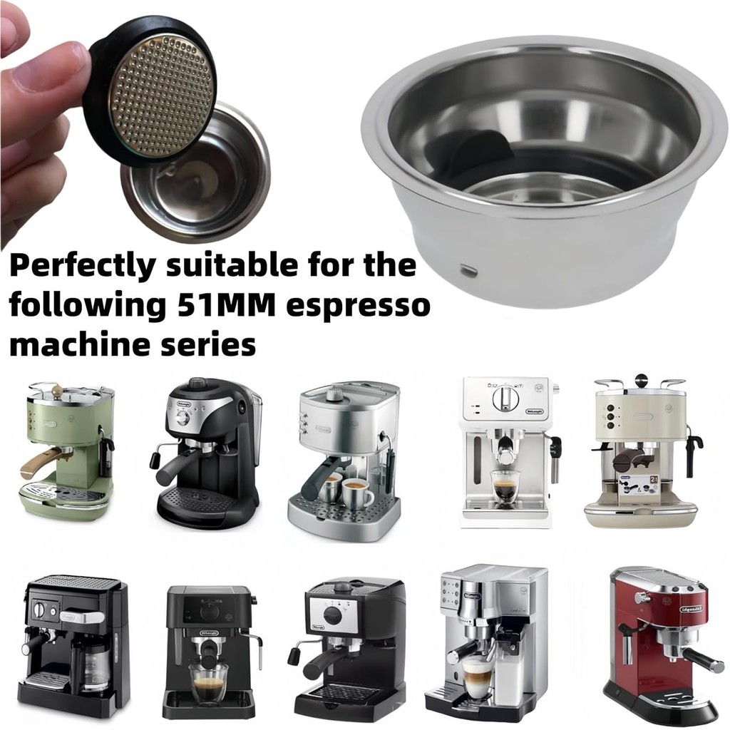 2 -แผ่นกรองคัพอีซี่คลีน 5513281001_SML ใช้งานร่วมกับ DeLonghi แทนที่ EC331 EC680 EC685 EC695 EC820 E