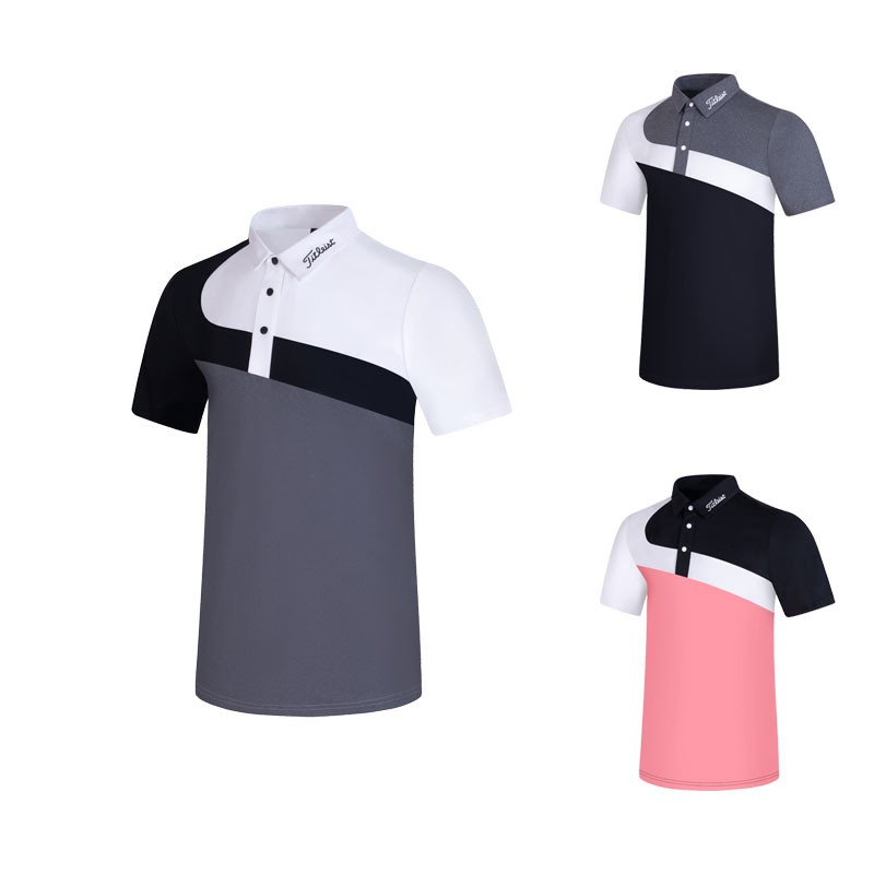 [Titleist] GOLF เสื้อยืดแขนสั้นผู้ชายฤดูร้อน GOLF Quick-Drying Breathable Stretch All-Match แฟชั่น J