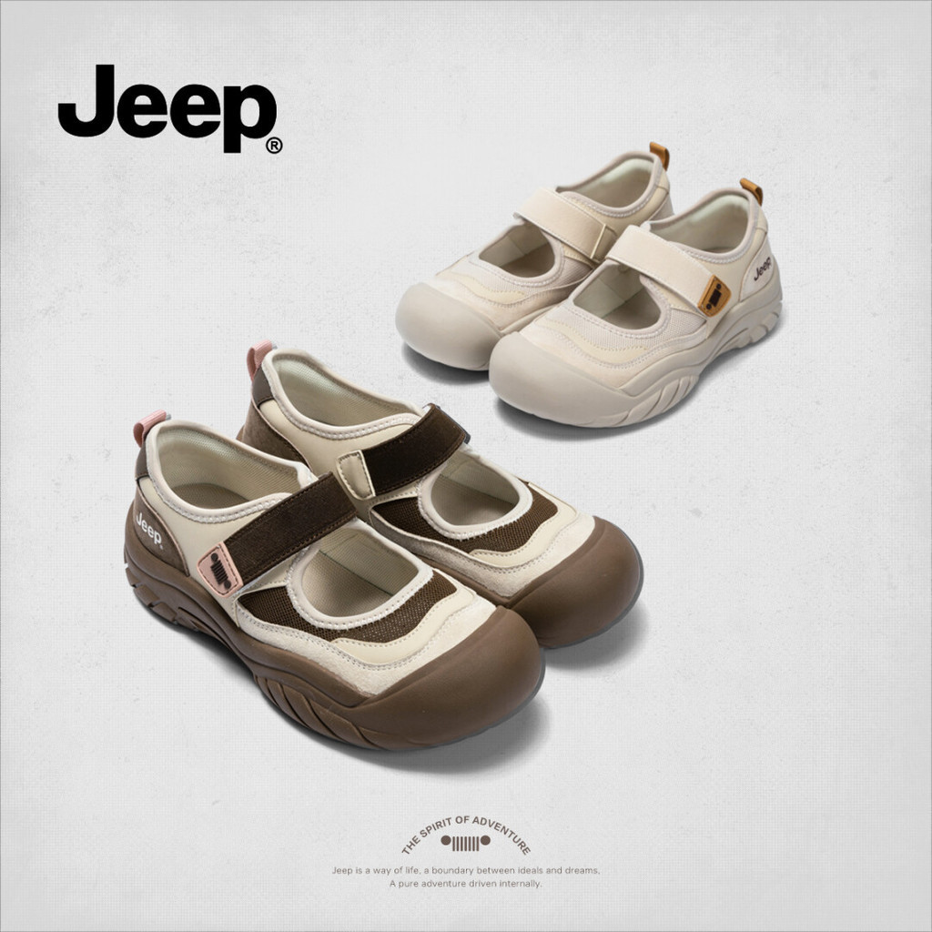 JEEP รถจี๊ป ของแท้กีฬากลางแจ้งแมรี่เจนรองเท้าแตะผู้หญิง 2025 ฤดูร้อนสไตล์ใหม่รองเท้าแตะระบายอากาศ