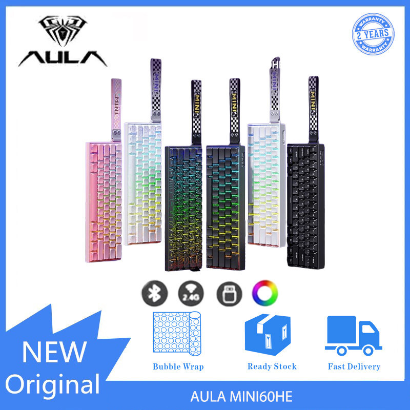 AULA MINI60HE Triple Mode Mechanical HighPerformance Esports Games FPS Universal Low Latency Magneti