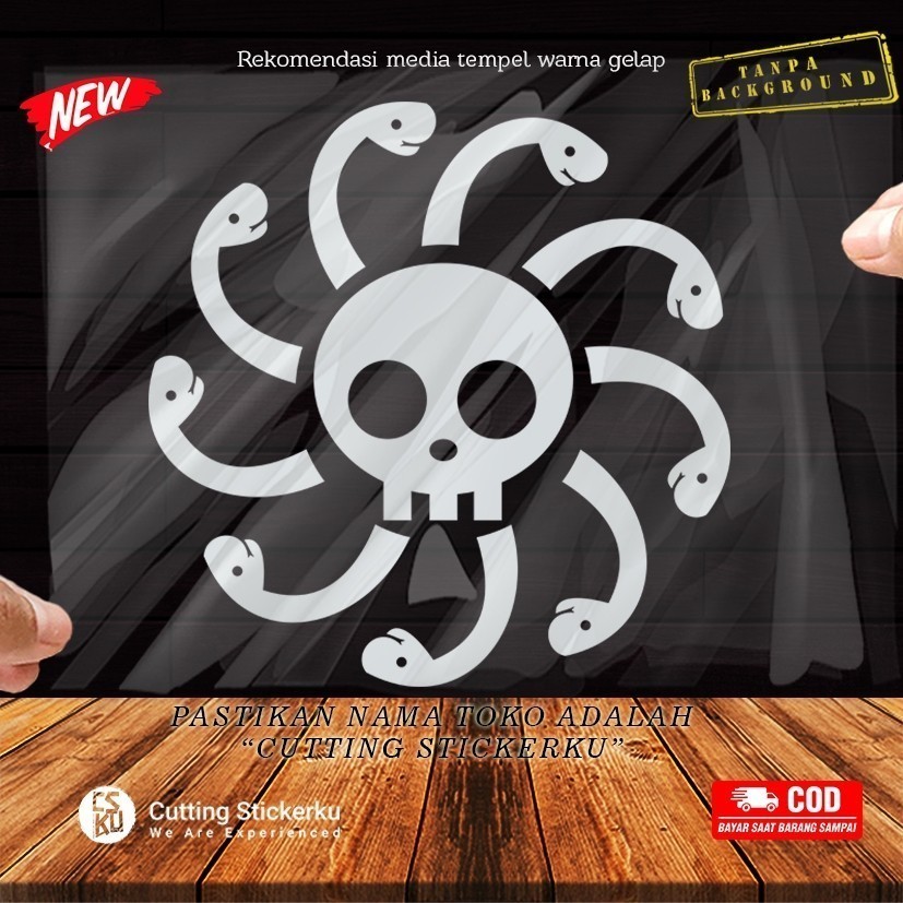 ตัดสติ๊กเกอร์สะท้อนแสง Kuja Pirates โลโก้รถจักรยานยนต์รถ Variation กันน้ําทนทาน Cool อุปกรณ์เสริม