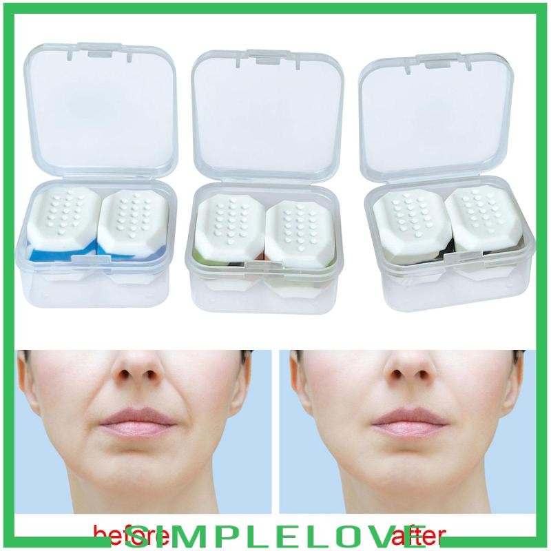 [Simple] 2x Jaw Exerciser Jawline Shaper Double Chin ลดสําหรับผู้ชายผู้หญิงเริ่มต้น