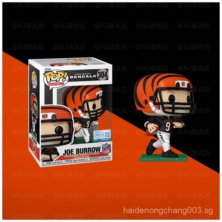 Funko Pop NFL Joe Burrow อเมริกันฟุตบอลตุ๊กตาหัวใหญ่ของเล่นรูป T2GJ
