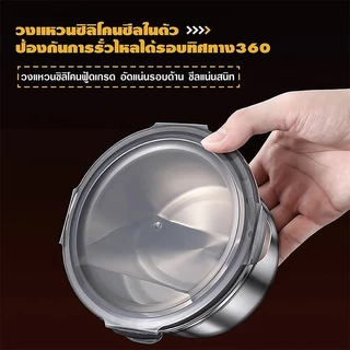 กล่องใส่อาหารสแตนเลส ทรงกลม พร้อมฝาปิด กันรั่วซึม สเตนเลส304 สําหรับเก็บอาหารแช่แข็ง ผัก ผลไม้ เนื้อสัตว์ เก็บความสดใหม่