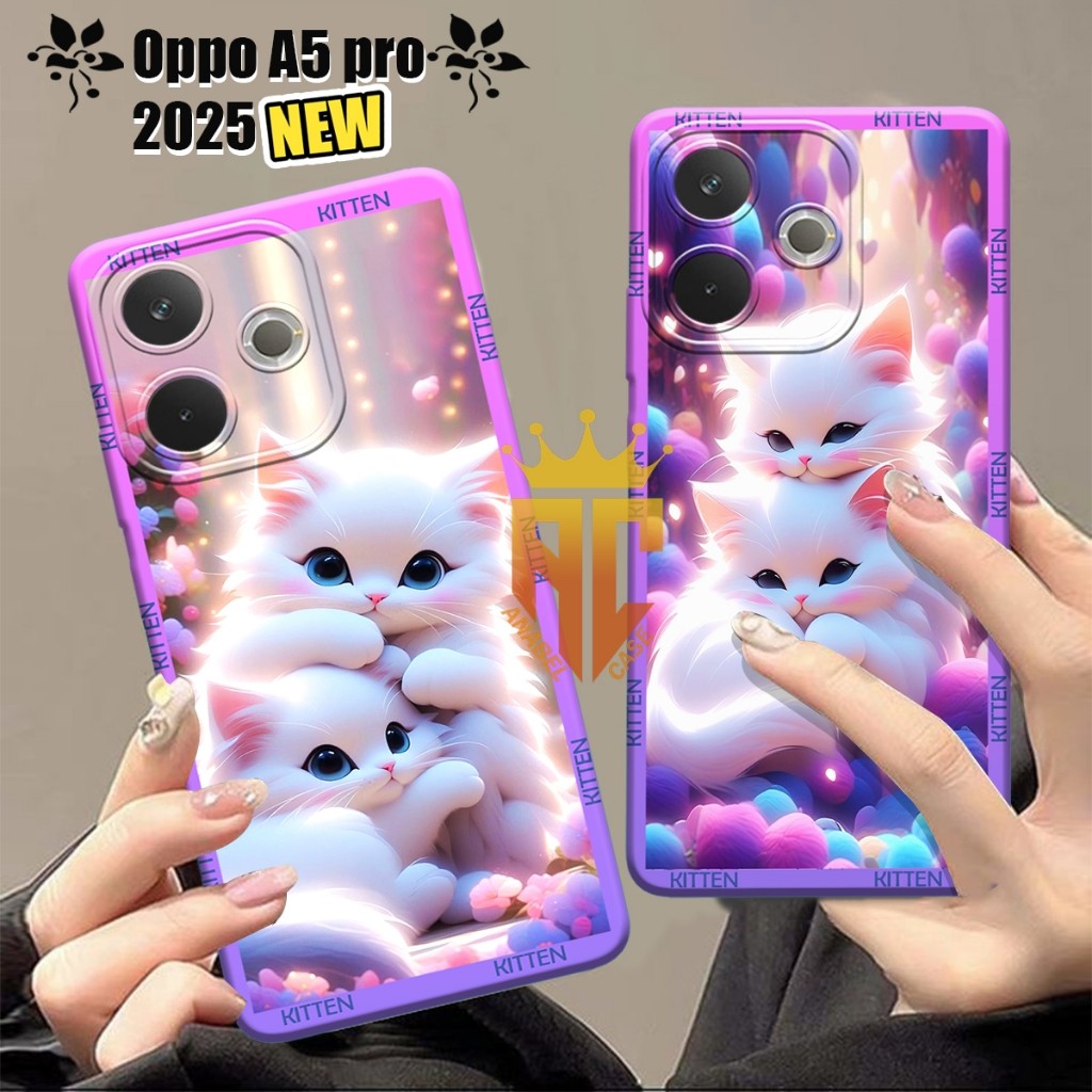 OPPO A5 PRO 4G / OPPO A5 PRO 5G 2025 Softcase ล่าสุด Cute Cat Motif Fashion Case - เคสล่าสุด - เคสแม