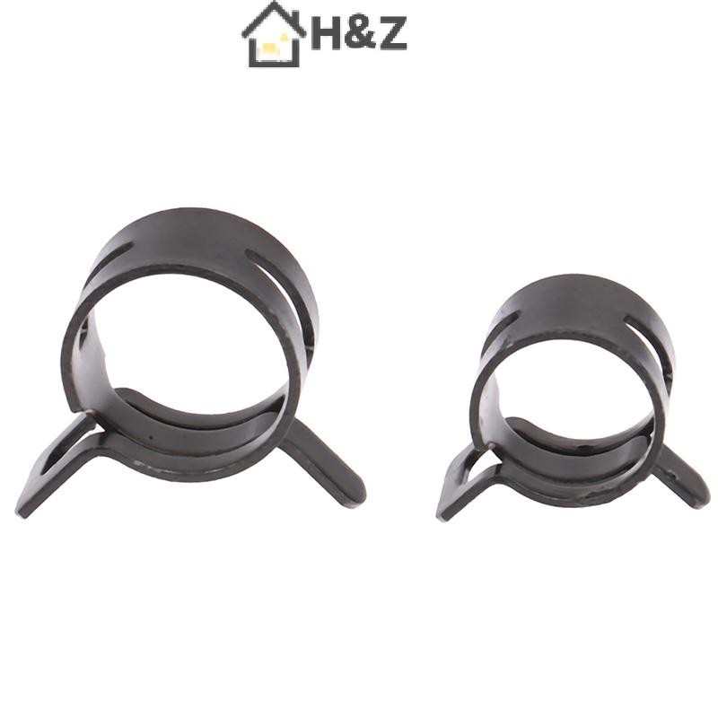 H & Z 10 ชิ้นท่อ Clamps การใช้สายยางท่อน้ํา Clamp Hoops Air Tube Fastener ฤดูใบไม้ผลิคลิปเส้นผ่านศูน