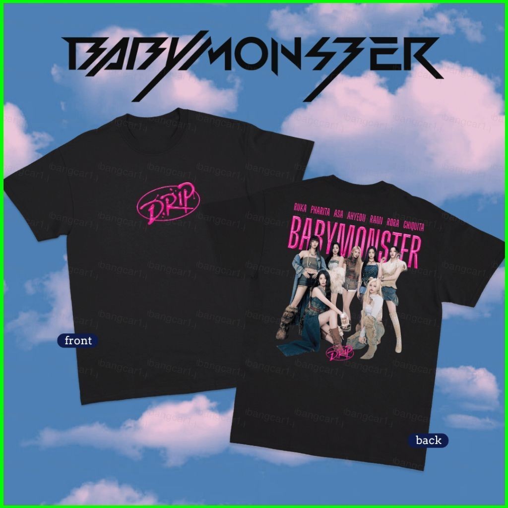 เสื้อยืดแขนสั้นลายอัลบั้ม BabyMonster Drip