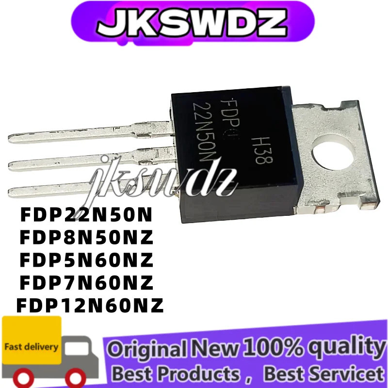 1-5PCS FDP22N50N FDP8N50NZ FDP8N50 FDP5N60NZ FDP5N60 FDP7N60NZ FDP7N60 FDP12N60NZP12N60Z ทรานซิสเตอร