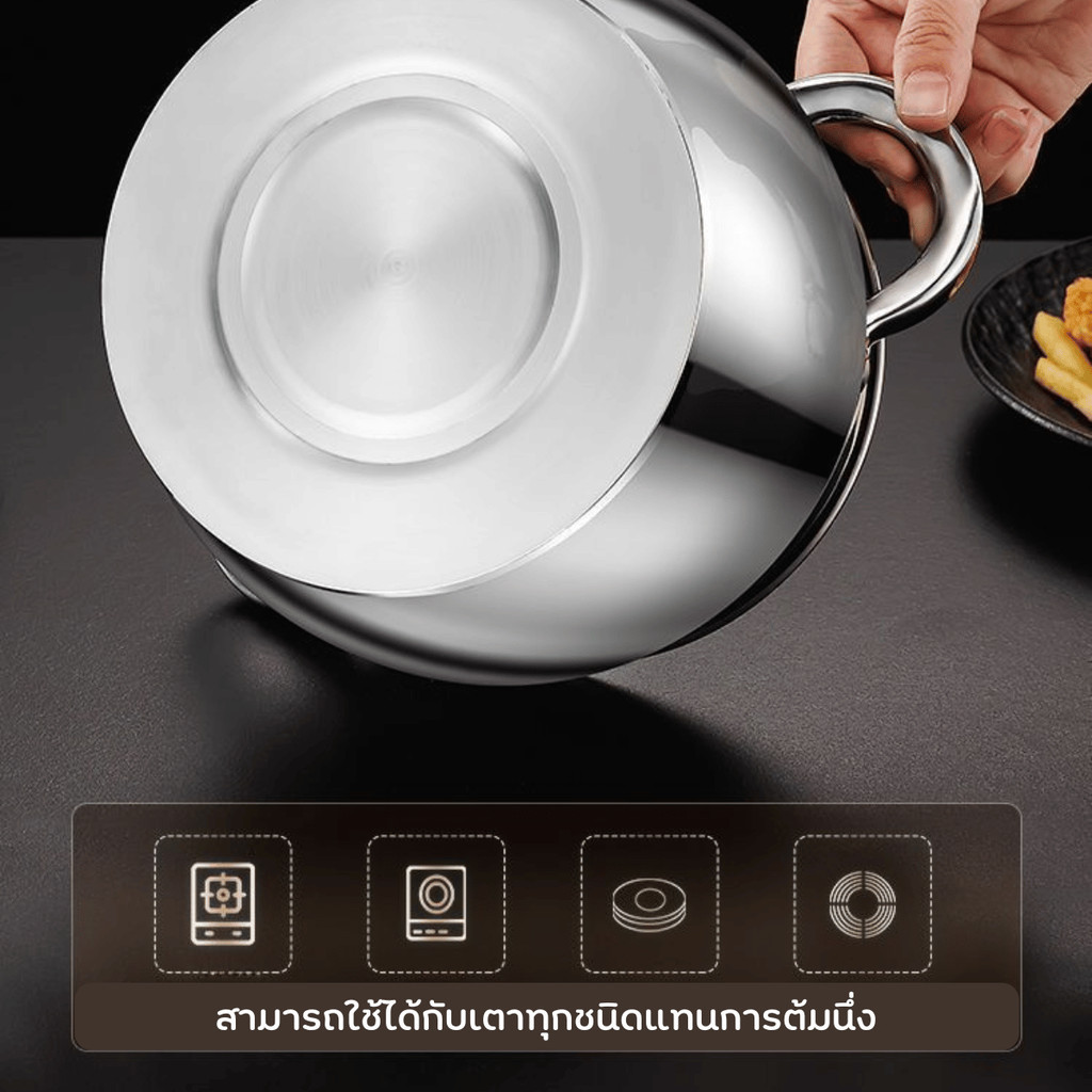 DEMA หม้อน้ำมัน หม้อสแตนเลสกรองน้ำมัน หม้อกรองน้ำมัน หม้อกรองน้ำมันสแตนเลส โถใส่น้ำมันสแตนเลส - รูปที่ 5