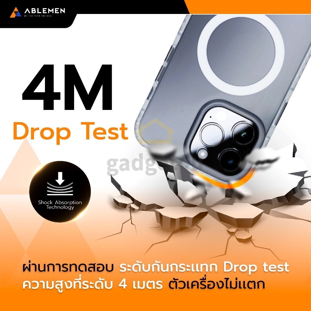 >มีส่งด่วน< Ablemen Protect Case เคสแม่เหล็กกันกระแทก For iPhone 16 Pro Max / 16 Pro - รูปที่ 4