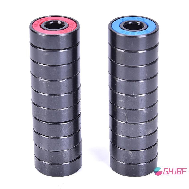 เซ็ตแบริ่งลูกกลิ้งเหล็ก.Deep Groove สแตนเลส ขนาด 608 แบบ 2RS จำนวน 10 ชิ้น