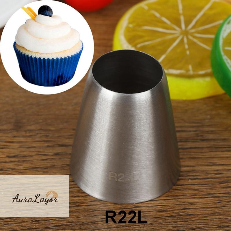 [AuraLayor] R22L หัวฉีดตกแต่งปลายท่อกลม เคล็ดลับขนม เครื่องมือทําขนมเค้กฟองดอง ใหม่