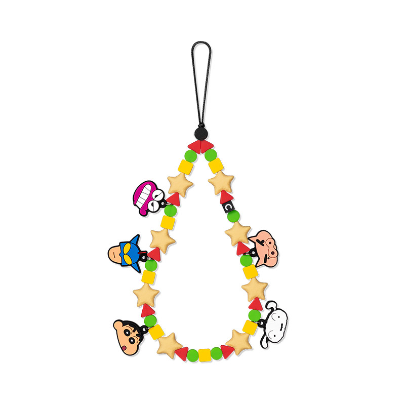 CASE ใหม่ Collaboration Crayon Shin-chan Phone Chain Pendant Portable Celebrity Style Beaded Wrist Phone Strap for Women ราคา ถูกที่สุด ดีลบีเคเค