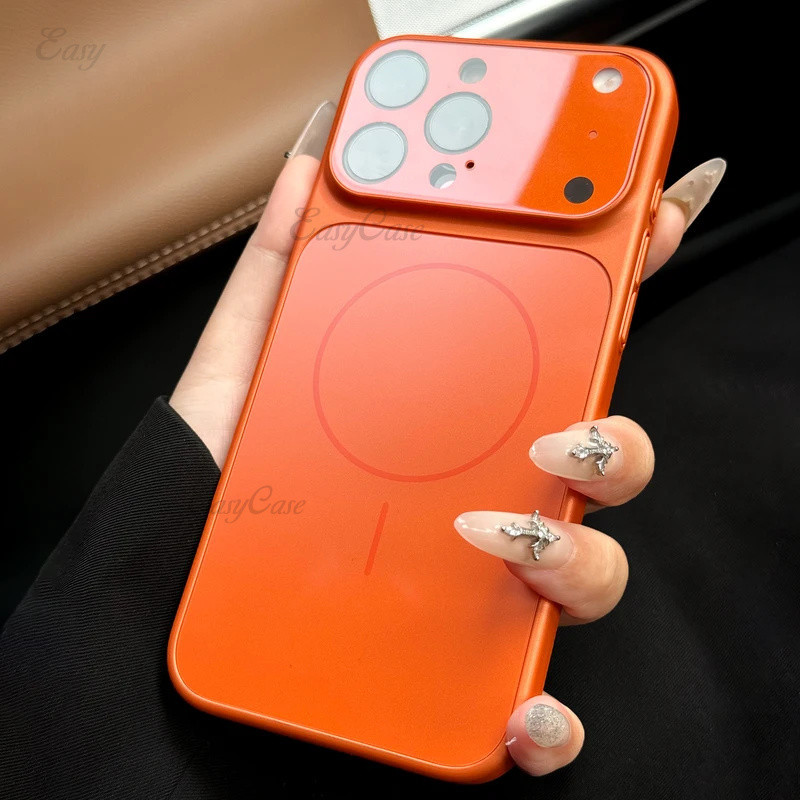 AG Nano Matte Glass Case สําหรับ iPhone 17 Air 16 15 14 13 Pro Max 17promax สําหรับ Magnetism Wireless Charge Magnetism Hard Cover