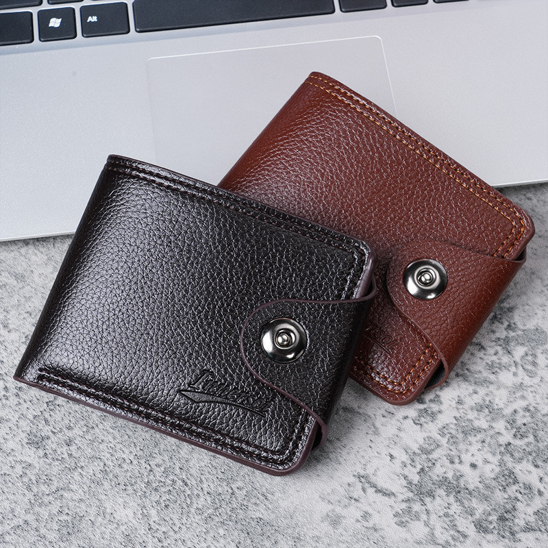 Money Multi-Card Slot Casual Money Short Clip Change Dual-Line Card Wallet 25.9.19