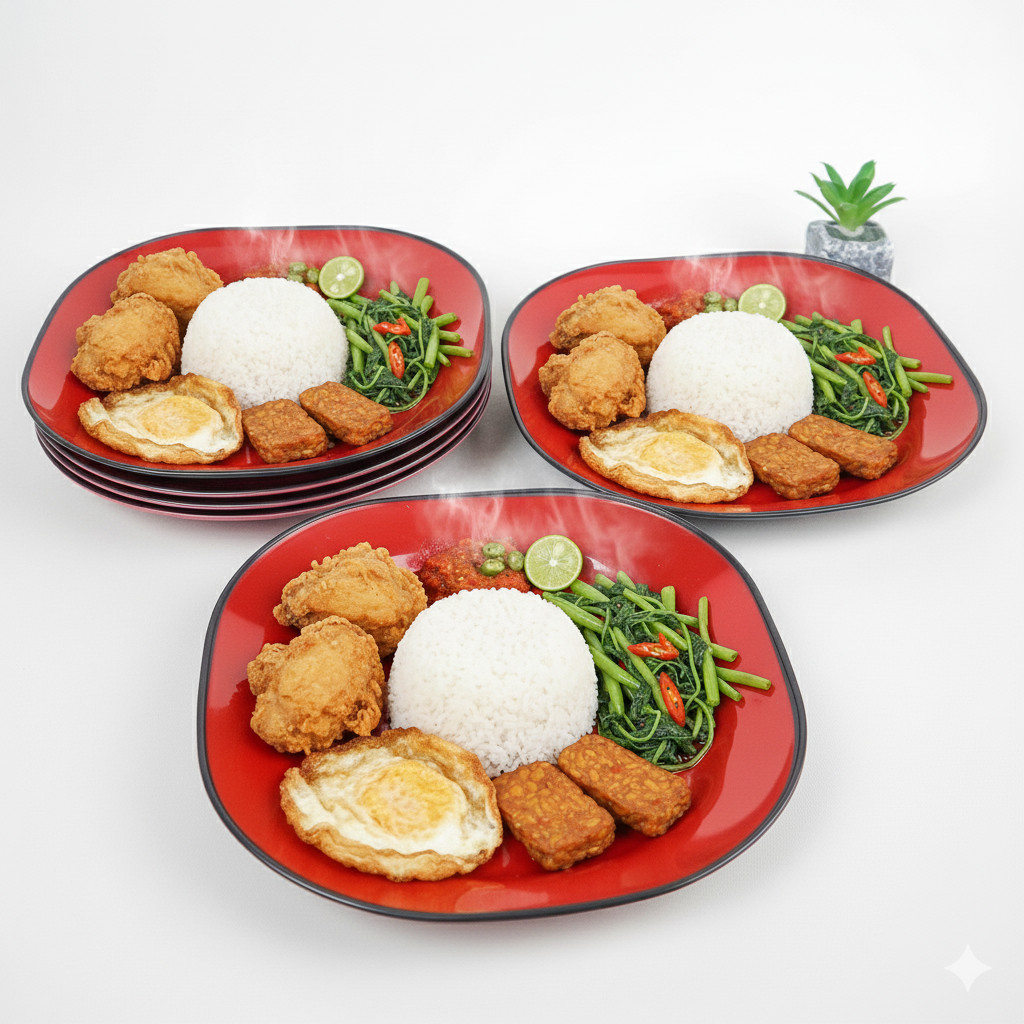 12 ชิ้นที่สวยงามหนาจานอาหารค่ําพลาสติกเกรดอาหาร PP5 ปลอดภัย Bpa ฟรี Ramen แผ่นใหม่ cornelius 542