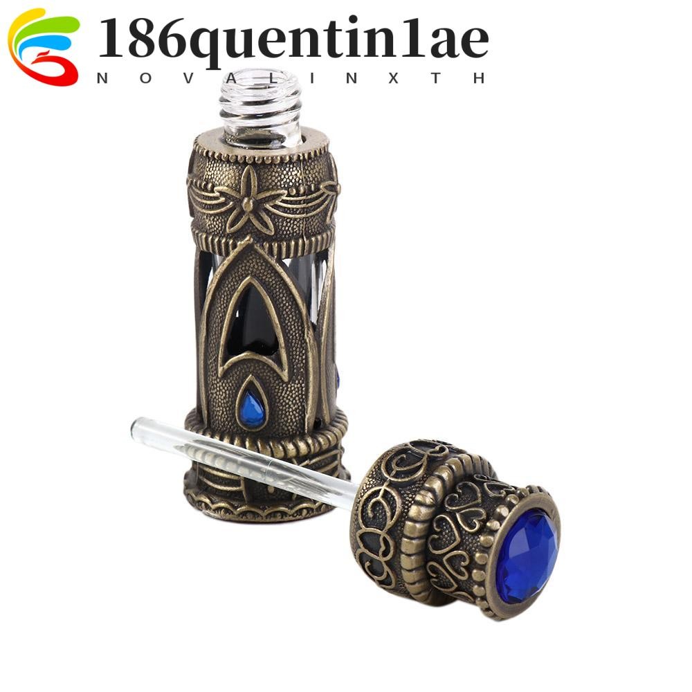 QUENTIN1AE ขวดน้ําหอมตะวันออกกลางโบราณน้ําหอม Vials โลชั่นบรรจุขวดดูไบโลหะคอนเทนเนอร์เครื่องสําอางที่ว่างเปล่า
