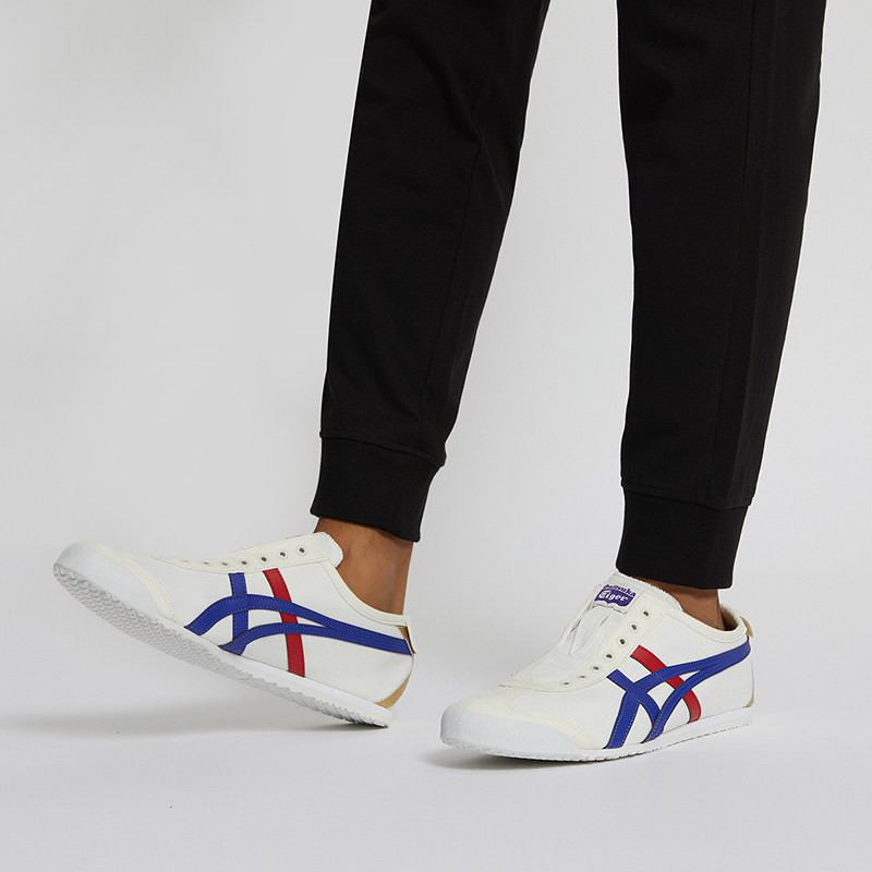 Onitsuka Tiger Onitsuka Tiger ผู้ชายผู้หญิงรองเท้าเม็กซิโก 66 รองเท้าผ้าใบขี้เกียจแบบสวม 1183B475