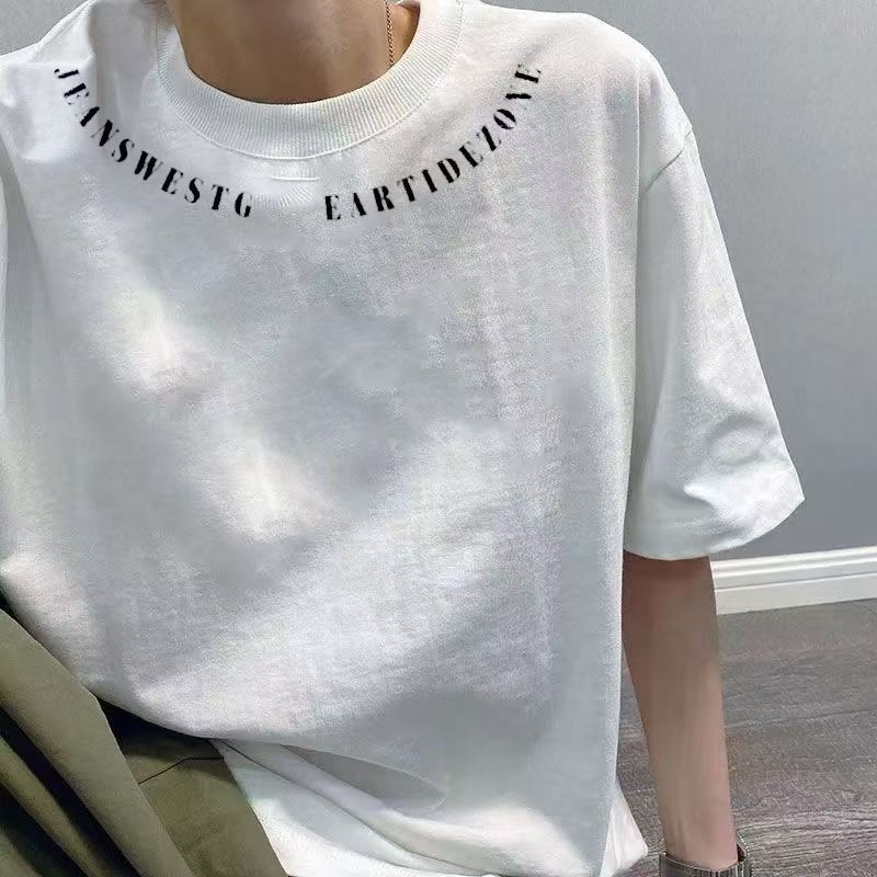 Heavyweight Crew Neck ins Printed Short Sleeve Hip Hop European and American Style Top T Shirt NEW23