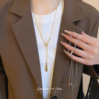 สร้อยคอแฟชั่นสไตล์เกาหลี ออกแบบเรียบง่าย พร้อมสร้อยคอแบบหยด