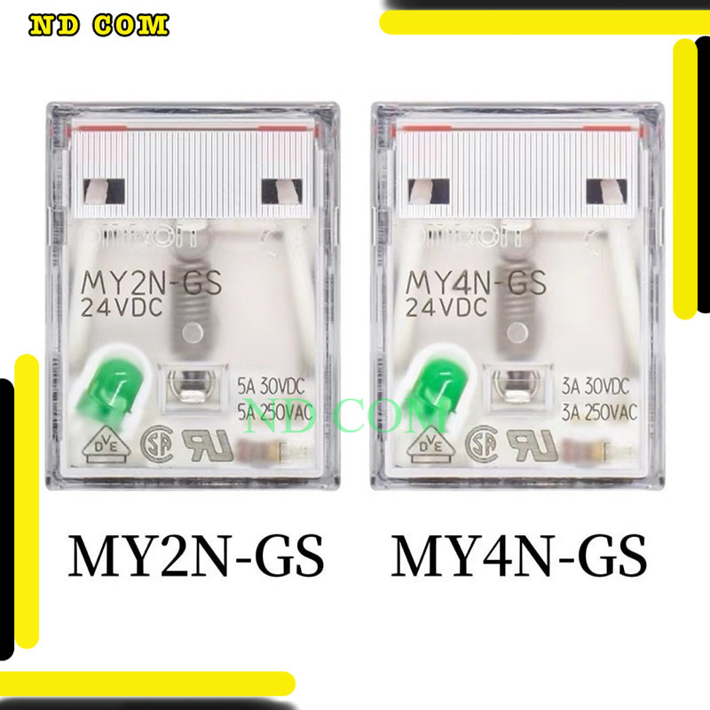 ได้ทั้งชุด Omron รีเลย์ MY2N-GS MY4n-GS มีไฟโชว์ +ซ็อกเก็ต 8ขา PYFZ08-E พร้อมส่ง  MY4GS  MY2GS