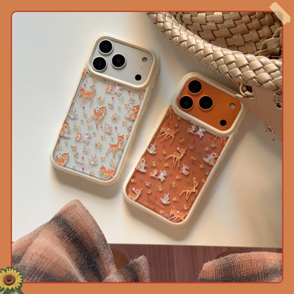 กวางดอกไม้น่ารักใสเคสหรูหราของแท้เหมาะสําหรับเคสโทรศัพท์ ไอโฟน 17โปรแม็กซ์ 16 15 14 13 – โปรปัง