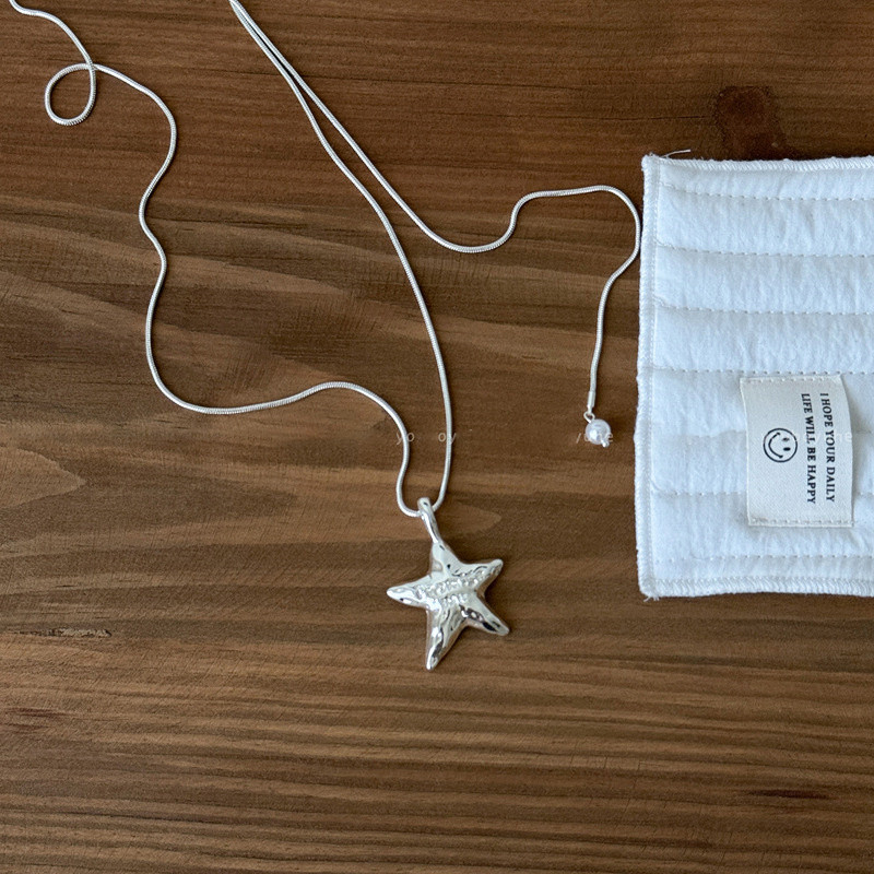 สร้อยคอมีจี้หัวใจและดาว สลบร ขนาดเล็กน่ารัก สำหรับผู้หญิง เพอร์เฟคเป็นของขวัญหรือสวมหลายเส้น - รูปที่ 3