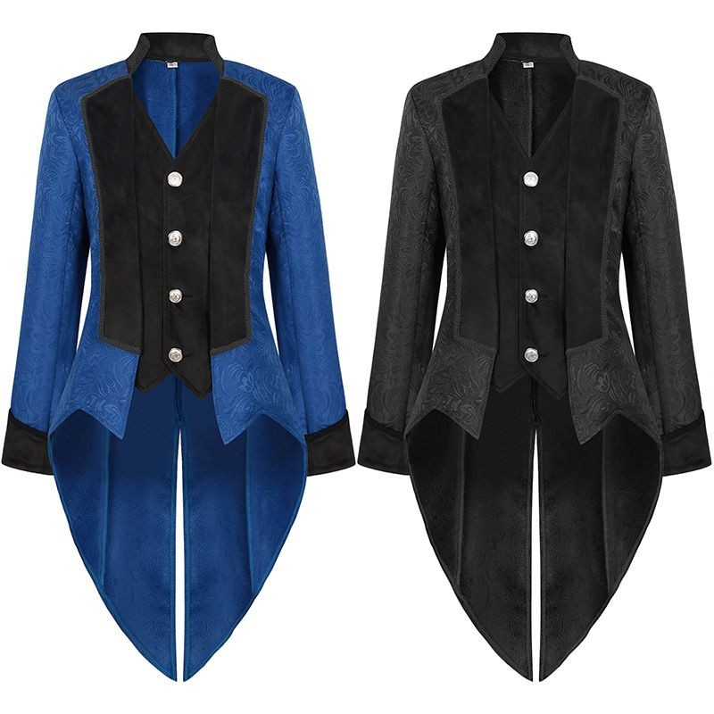 ผู้ชาย Steampunk Tail Coat Jacket Gothic Victoria Era Froke Coat เสื้อผ้าชุด