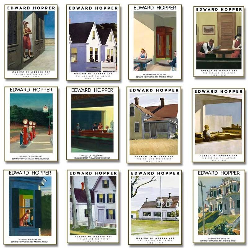 ภาพวาดผ้าใบ Nighthawks โดย Edward Hopper สำหรับการประดับบ้านหรือเป็นของขวัญ