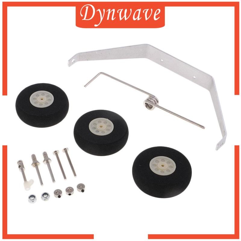[Dynwave] Landing Gear สําหรับ Taildragger พร้อมพวงมาลัยสําหรับเครื่องบิน RC Cessna 182